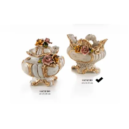 Picture Ferra vase with flowers - Valle d'oro Patchi