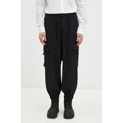 Zdjęcie Y-3 spodnie Rayon Twill Pant męskie kolor czarny w fasonie cargo JN4872