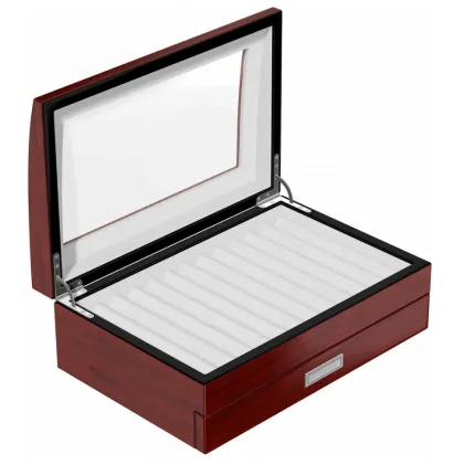 Zdjęcie Stylowe pudełko na długopisy w orzechowym kolorze