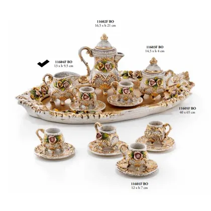 Picture Regimenthal milk jug with daisies - Valle d'oro Patchi