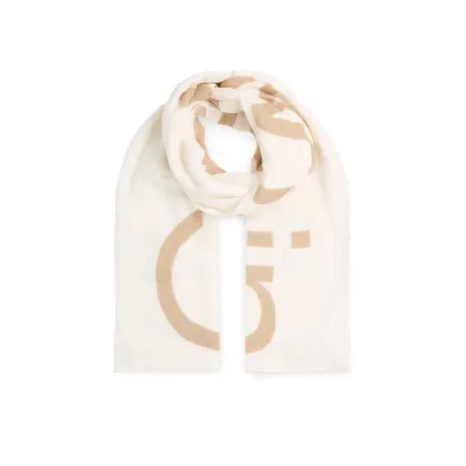 Zdjęcie Calvin Klein Szal Bold Logo Cotton Hemp Scarf K60K612975 Écru