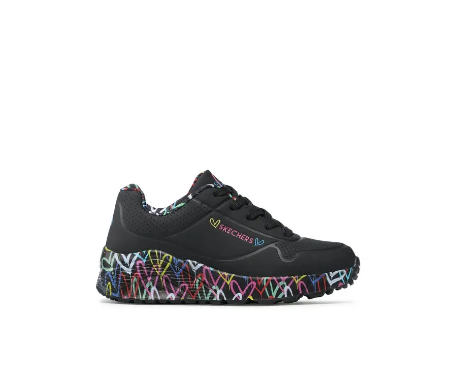 obrazek 1 Skechers Sneakersy Uno Lite Lovely Luv 314976L/BKMT Czarny