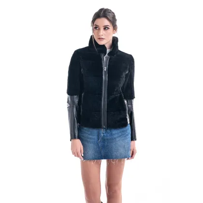 Picture Wonderful short lambskin jacket - A&A Vesa