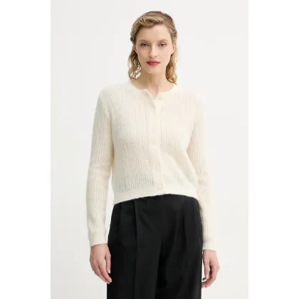 Zdjęcie A.P.C. kardigan z domieszką wełny cardigan milo damski kolor beżowy lekki WPABE.F22246