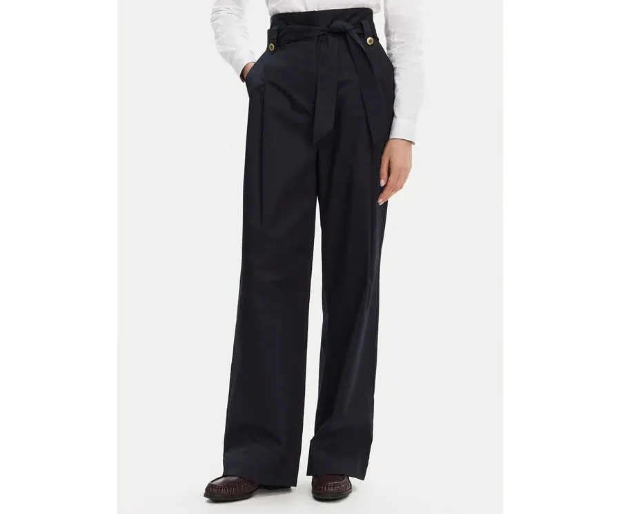 obrazek 1 Barbour Spodnie materiałowe Elsie LTR0385NY99 Granatowy Wide Leg