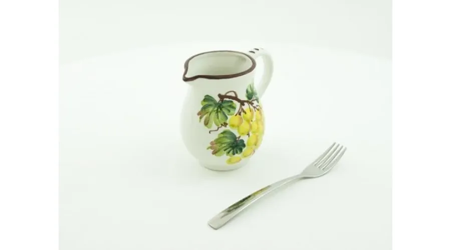 obrazek 2 Ręcznie malowany półlitrowy dzbanek zdobiony winogronowym motywem - Le Ceramiche