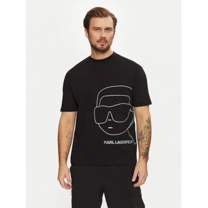 Zdjęcie KARL LAGERFELD T-Shirt 755197 551225 Czarny Regular Fit