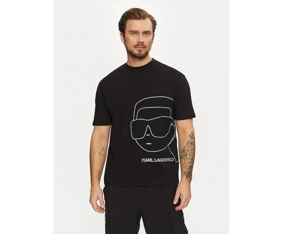 obrazek 1 KARL LAGERFELD T-Shirt 755197 551225 Czarny Regular Fit