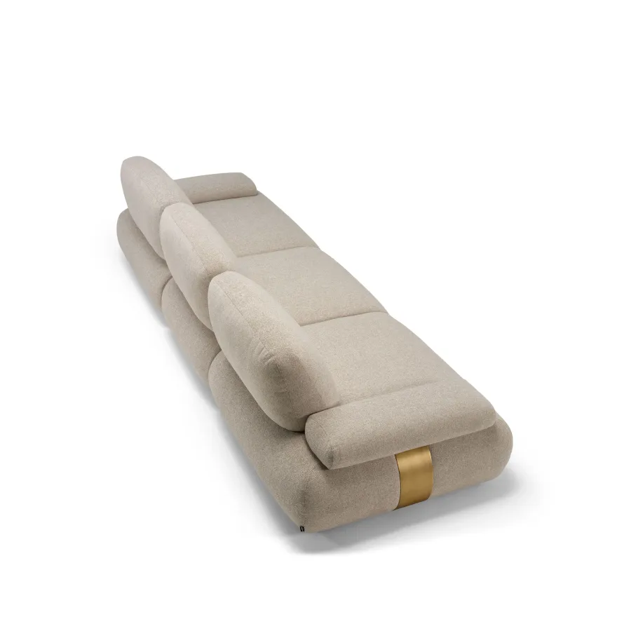 obrazek 4 Nowoczesna sofa Bristol z mosiężnymi detalami