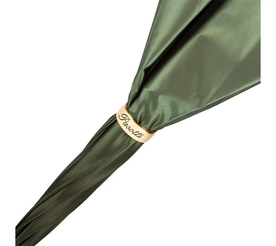 obrazek 7 Elegancki parasol damski w kolorze oliwkowej zieleni zdobiony motywem kwiatów - Pasotti
