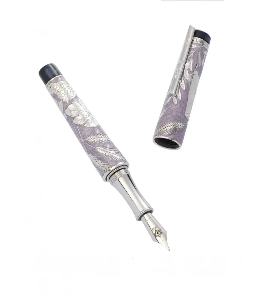 picture 1 Fountain Pen Shavuot Purple and Silver Limited Edition