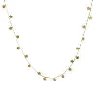 Picture A delicate and feminine necklace with stars made of yellow gold