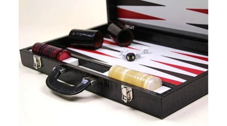 obrazek 3 Ciemnobrązowy komplet do rozgrywki w Backgammon