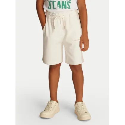 Zdjęcie Calvin Klein Jeans Szorty sportowe Color Block IB0IB02433 Beżowy Relaxed Fit