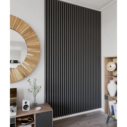 Zdjęcie 275x3x4 cm LD Lamele (grafit) - Lamel ścienny i sufitowy 3D