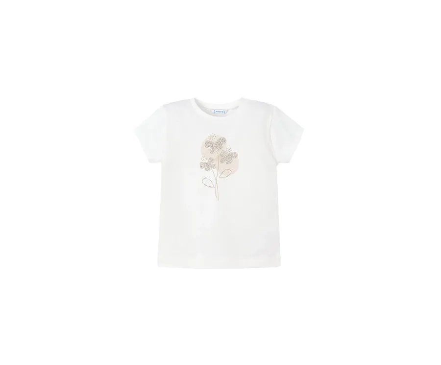 obrazek 1 Mayoral T-Shirt 174 Écru Regular Fit