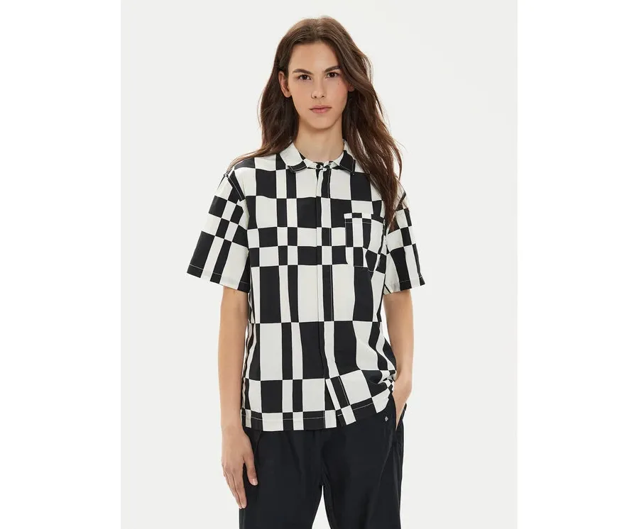 obrazek 1 Converse Koszula W Festival Aop Shirt 10026817-A01 Czarny Regular Fit