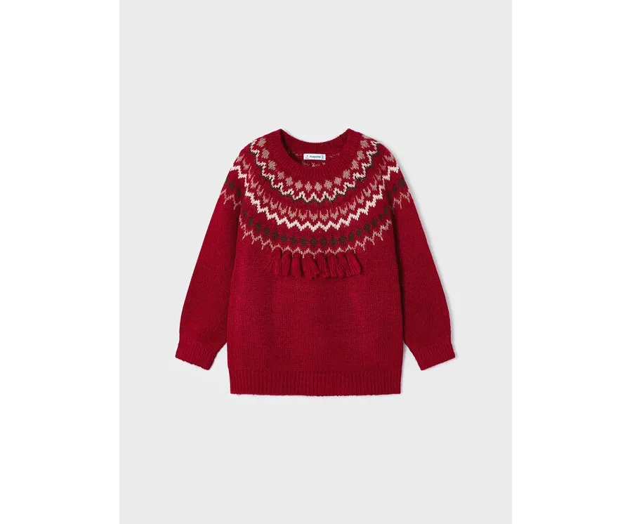 obrazek 1 Mayoral Sweter 4.307 Czerwony Regular Fit
