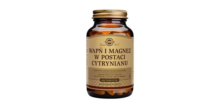 obrazek 1 Solgar Wapń i Magnez w postaci cytrynianu tabletki