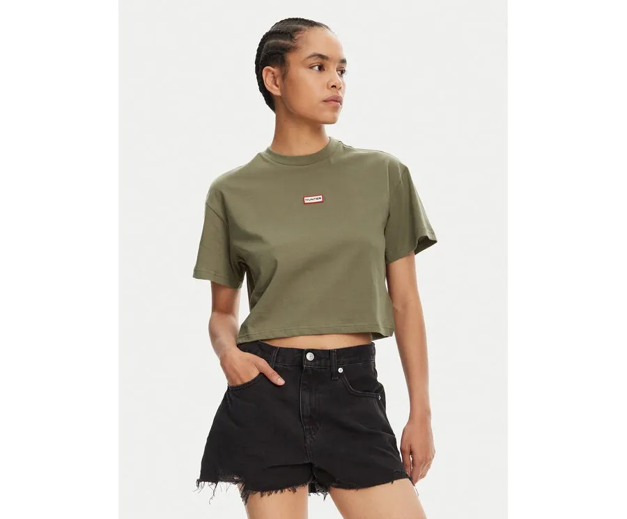 obrazek 1 Hunter T-Shirt Abby HARW0059251 Khaki Boxy Fit