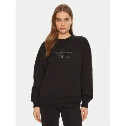 Zdjęcie Calvin Klein Jeans Bluza Glossy Monologo J20J224724 Czarny Regular Fit