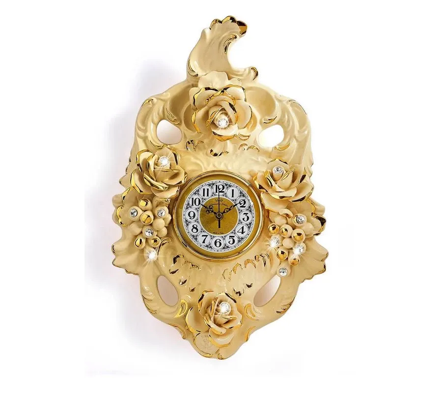 obrazek 1 Niesamowity ceramiczny zegar ścienny w kolorze kremowym