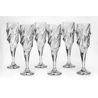 Zdjęcie Oryginalny komplet 6 kieliszków do szampana lub wina