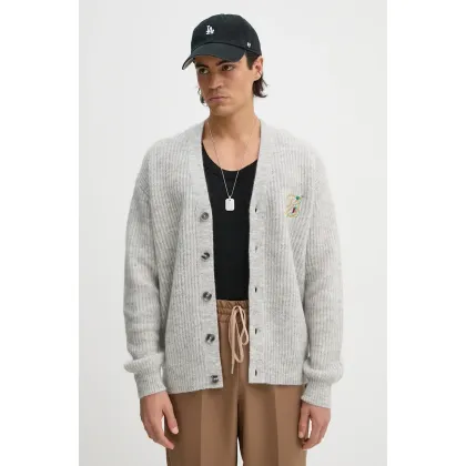 Zdjęcie Drôle de Monsieur kardigan wełniany Le Cardigan D Raisin kolor szary E.CA130.PA021.GY Le Cardigan D Raisin