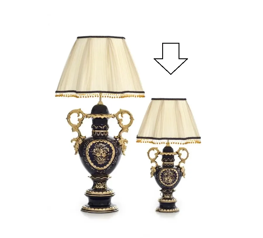 picture 1 Baroque lamp made of ceramics with a pitcher-shaped base - Ceramiche ML