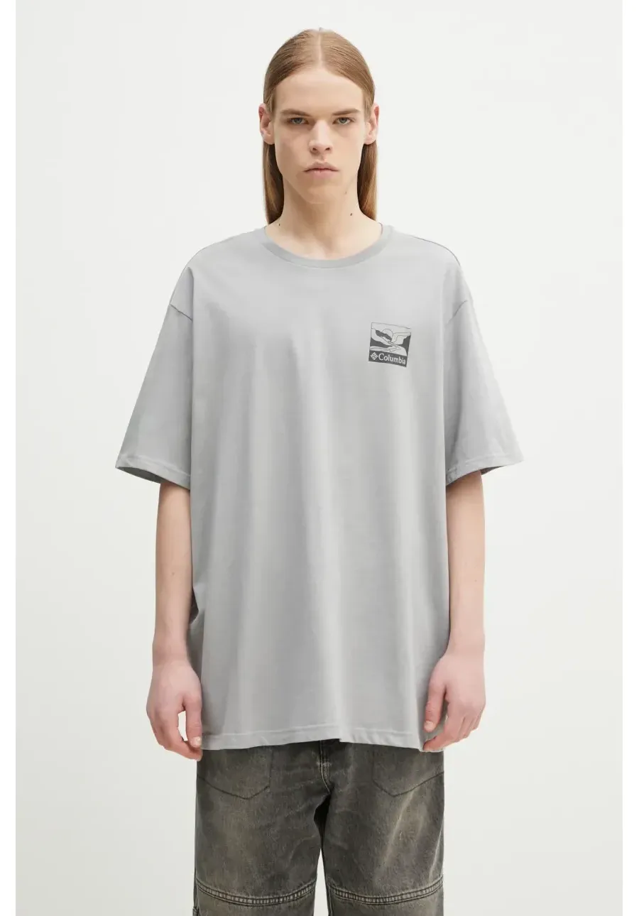 obrazek 1 Columbia t-shirt bawełniany kolor szary wzorzysty
