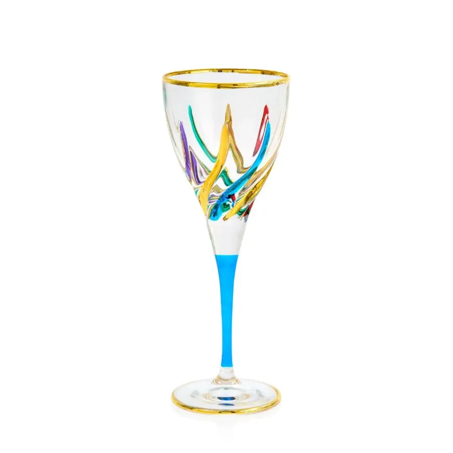 obrazek 1 Kolorowy komplet 6 kieliszków do degustacji wina (185 ml)