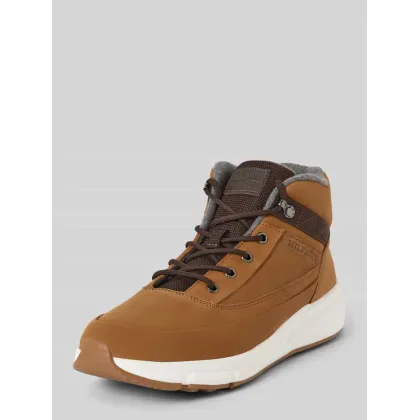 Zdjęcie Sneakersy skórzane z naszywką z logo model ‘WARM NUBUCK’