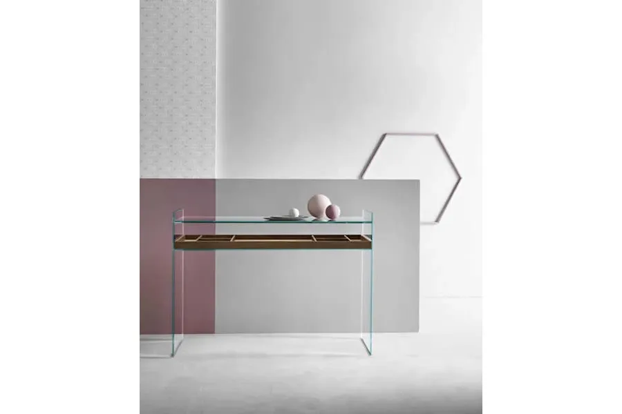 obrazek 3 Włoska stylowa konsola z przezroczystego szkła - Tonelli Design