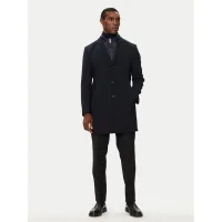 Zdjęcie Bugatti Płaszcz wełniany 626228-64084 Granatowy Regular Fit