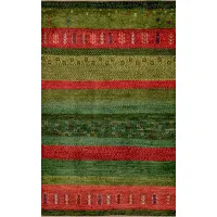 Picture Handmade green hand-woven carpet from Iran - Jordan