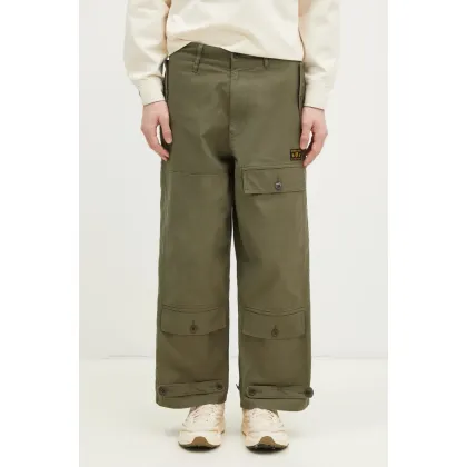 Zdjęcie Human Made spodnie bawełniane Air Force Pants męskie kolor zielony proste HM29PT009
