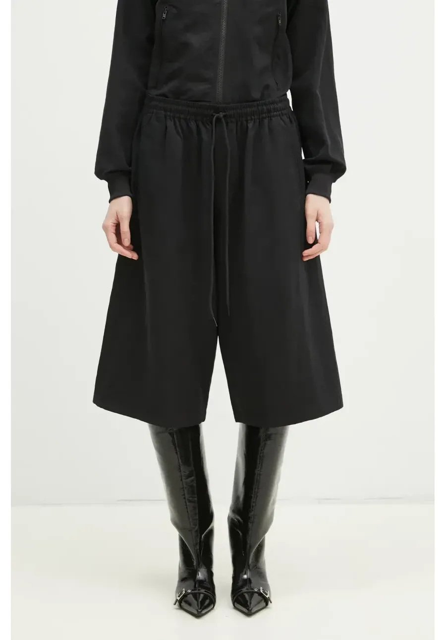 obrazek 1 Y-3 szorty Washed Twill Shorts damskie kolor czarny gładkie high waist JD3516