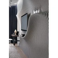 Picture Exclusive wall panels with plywood shelves