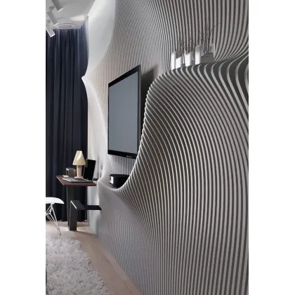 Picture Exclusive wall panels with plywood shelves