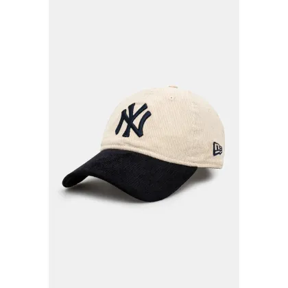 Zdjęcie New Era czapka z daszkiem Block Cord 920 NYY kolor beżowy z aplikacją 60595247