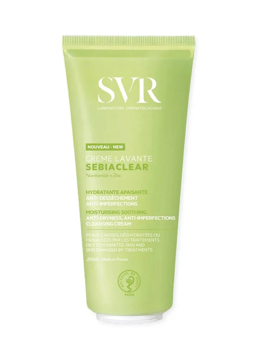 obrazek 1 SVR Sebiaclear Creme Lavante Kojący krem do oczyszczania skóry trądzikowej i wrażliwej 200 ml