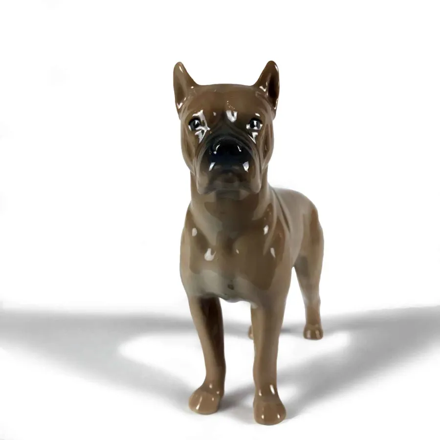 obrazek 5 Ręcznie malowana polichromowana figurka boksera z porcelany Bing & Grondahl