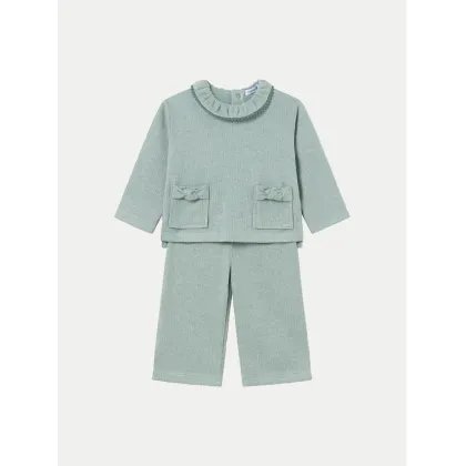 Zdjęcie Mayoral Komplet sweter i spodnie materiałowe 2550 Zielony Regular Fit