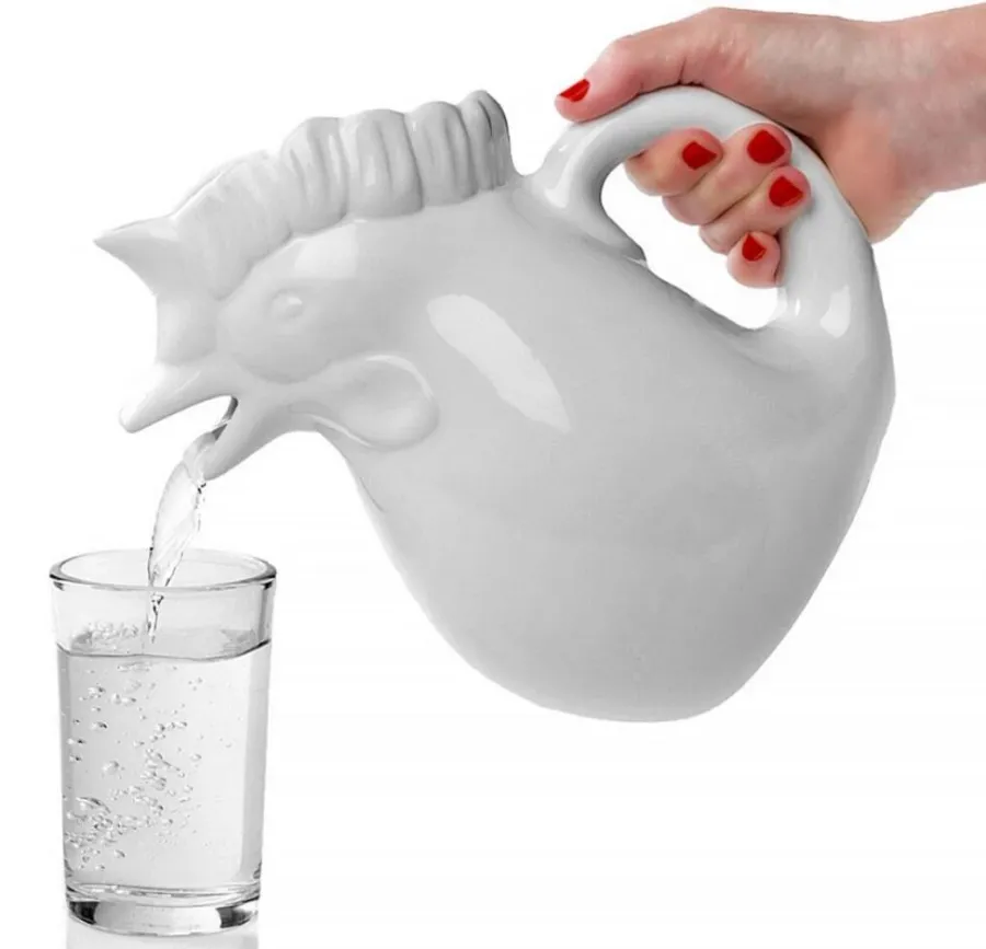 obrazek 1 Stylowy dzbanek ceramiczny w kształcie koguta