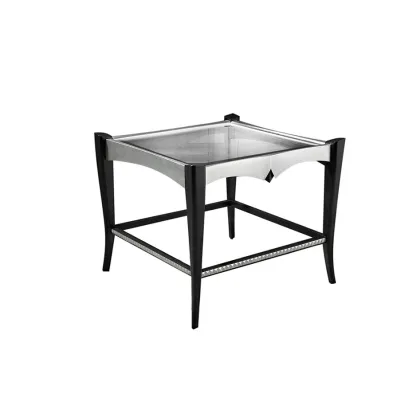 Zdjęcie Stylowy stolik DURBAN - srebro, heban - Collecion Alexandra