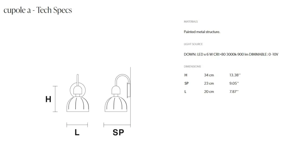 obrazek 2 Metalowy kinkiet od włoskiego producenta