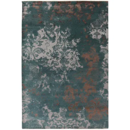 Zdjęcie Prestiżowy zielony ekskluzywny dywan 3D - DAMASK 7084