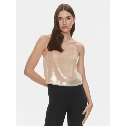 Zdjęcie Calvin Klein Jeans Top J20J222615 Beżowy Regular Fit