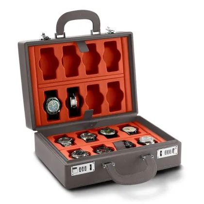 Zdjęcie Niesamowite etui z uchwytami i zamkiem szyfrowym na 16 zegarków