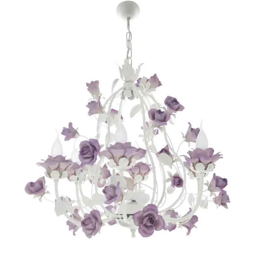 obrazek 1 Różany porcelanowy żyrandol prestiżowy salon - Napoleon